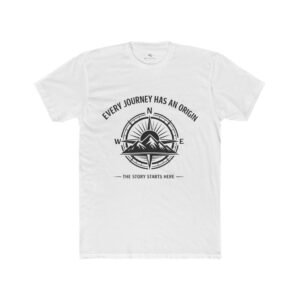compass t shirt — every journey has an origin