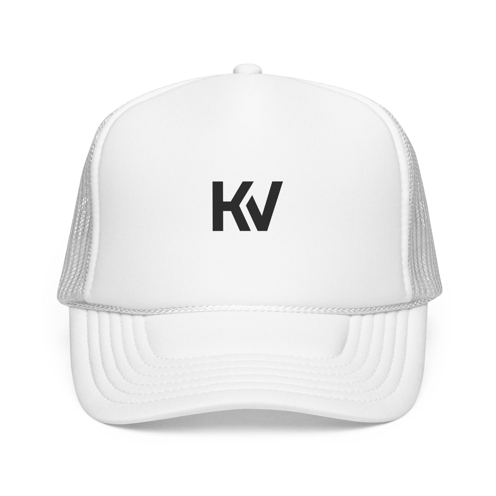 kv logo trucker hat — minimalist mesh foam cap kv logo trucker hat — minimalist mesh foam cap