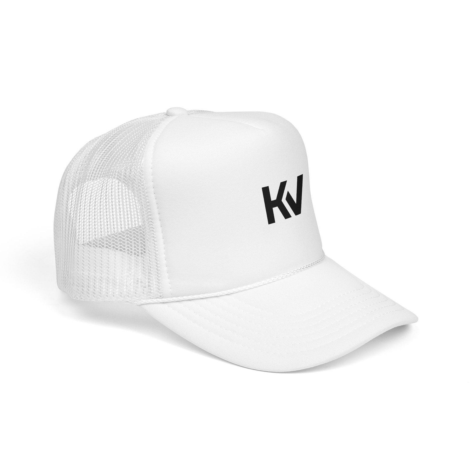 kv logo trucker hat — minimalist mesh foam cap kv logo trucker hat — minimalist mesh foam cap