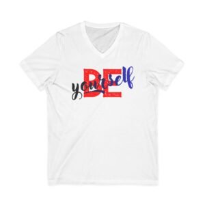 Unisex Jersey Short Sleeve V-Neck Tee